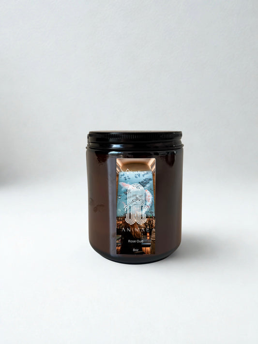 8oz Animae Rose Oud Scented Candle